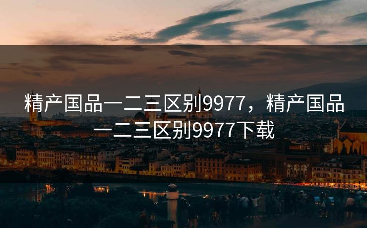 精产国品一二三区别9977，精产国品一二三区别9977下载