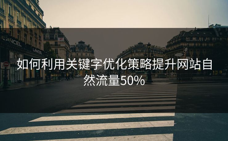 如何利用关键字优化策略提升网站自然流量50%
